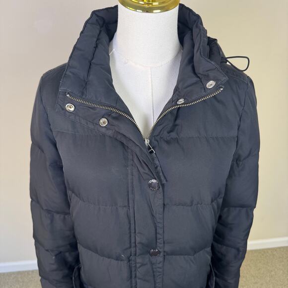 J Crew Long Puffer Hooded Full ZIP Coat Jacket US Women's M - Picture 7 of 10